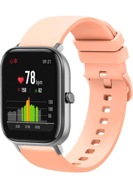 Amazfit Gts Gts2 Gts3 Gts4 ile Uyumlu Kordon Jel Silikon Tokalı Kayış