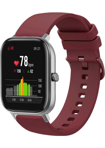 Amazfit Gts Gts2 Gts3 Gts4 ile Uyumlu Kordon Jel Silikon Tokalı Kayış