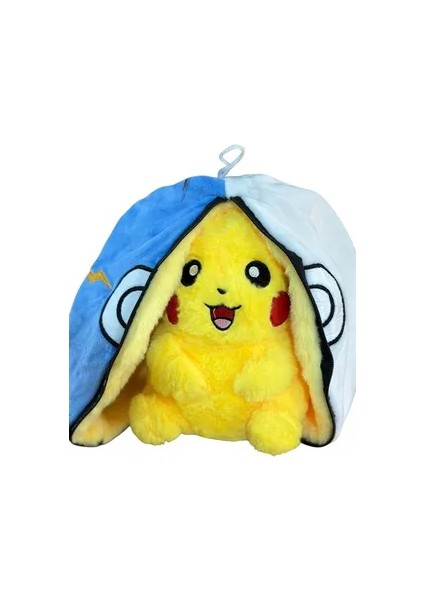 Süpriz Pokemon Fermuarlı Açılır Kapanır Peluş Oyuncak 25 cm