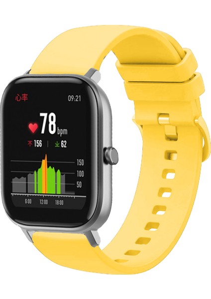 Amazfit Gts Gts2 Gts3 Gts4 ile Uyumlu Kordon Jel Silikon Tokalı Kayış