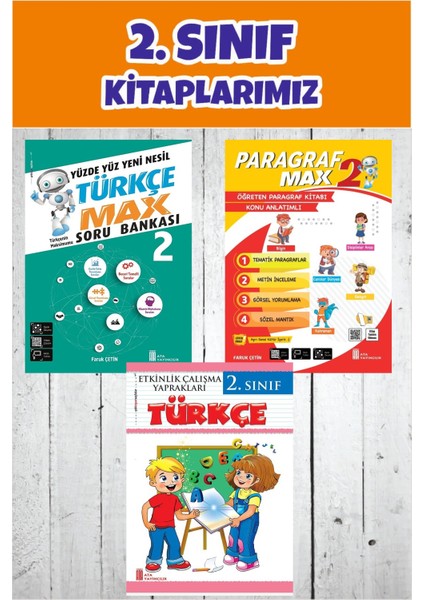2.sınıf Türkçe Öğreten Set ( Türkçe-Paragraf Max+Etkinlik Çalışma Yaprakları)