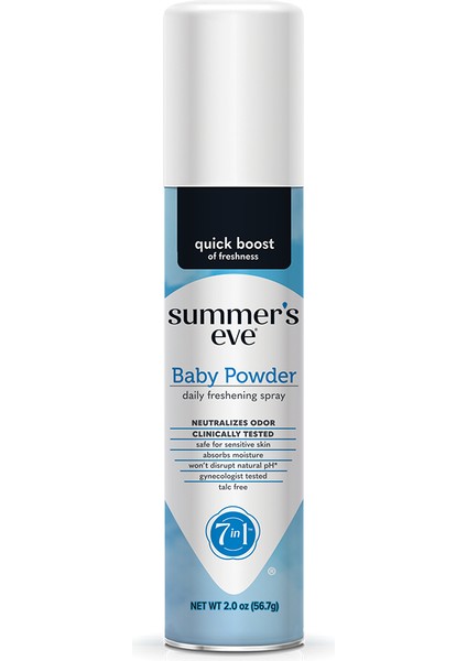 Genital Bölge Deo Freshening Sprey Baby Powder 56,7 gr