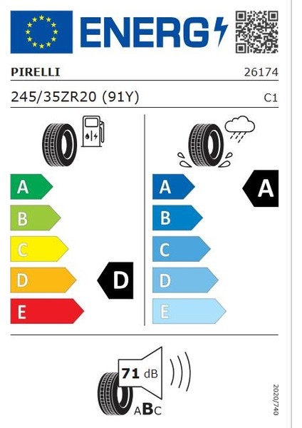 245/35 ZR20 (91Y) Pzero (N1) Oto Yaz Lastiği (Üretim Yılı:2025) fiyatları