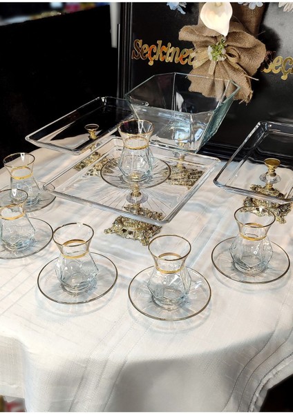 Seçkinev Alya Gold Sunum Set 16 Parça Bardak&tabak modelleri