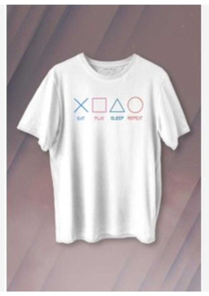 Oversize T-Shirt Game Baskılı Beyaz Renk fiyatları