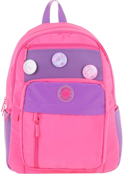 Kauko Holiday Kız Çocuk Altı Bölmeli Rozetli Okul Sırt Çantası - Pembe - K1830 fiyatları