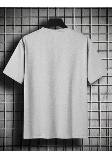 Oversize T-Shirt Alpha Baskılı Gri Renk fiyatları