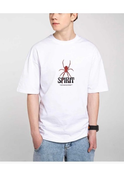 Oversize T-Shirt Sprint Baskılı Beyaz Renk fiyatları