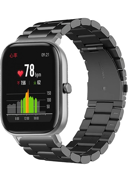 Amazfit Gts Gts2 Gts3 Gts4 Uyumlu Kordon Klasik Baklava Model Paslanmaz Çelik Metal Kayış