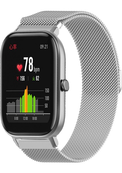 Amazfit Gts Gts2 Gts3 Gts4 Uyumlu Kordon Hasır Metal Örgü Mıknatıslı Milano Kayış
