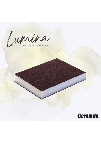 Lumina 3014 Zımpara 60 Kum Sünger 120*98*13MM Kırmızı