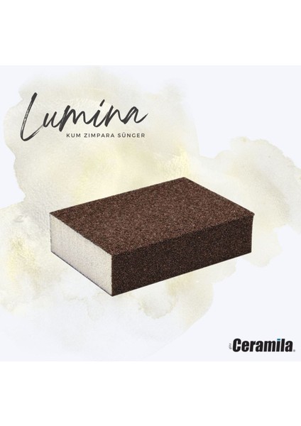 Lumina 3015 Zımpara 36 Kum Sünger 98*69*26MM Kırmızı