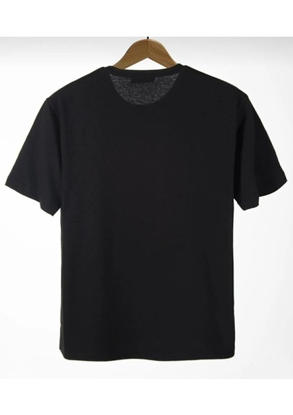 Oversize T-Shirt Baskılı Siyah Renk