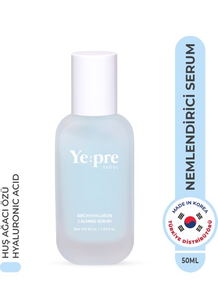 Birch Hyaluron Calming Serum Yoğun Nemlendirici Serum Huş Ağacı Hyaluronic Acid Kore 50ml