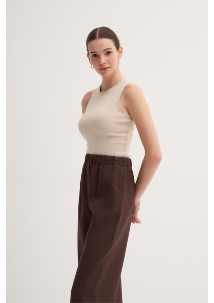 %100 Keten Rahat Pantolon modelleri
