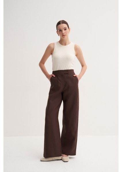 %100 Keten Rahat Pantolon