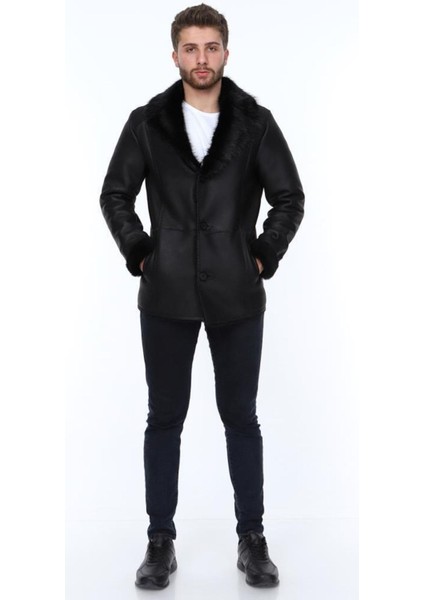 Hakiki Deri Siyah Classico Kürklü Erkek Deri Ceket fiyatları