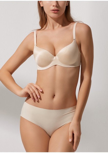 Invisible Push Up Lazer Kesim Destekli Balenli Sütyen