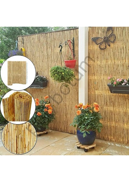 %100 Doğal Bambu Kamış Hasır Bahçe Balkon Çit Gölgelik Gizlilik Çiti 3x5 modelleri