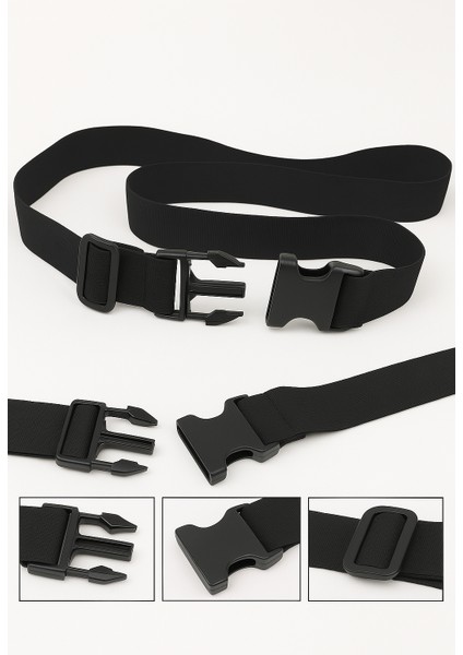 Valiz Kemeri Siyah Kilitli Tokalı Ayarlanabilir 2 Adet modelleri