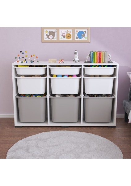 Bofi Ultra 3+3+3 Gri Beyaz Sepetli Çok Amaçlı Mutfak Kiler Dolabı fiyatları