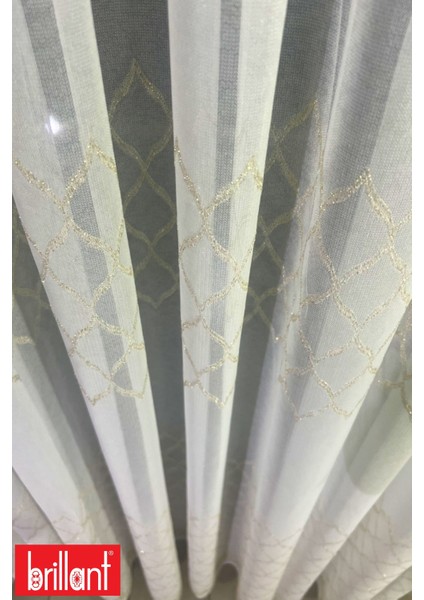 Gold Yaprak 1/3 Sık Pileli Ütü Istemez Kırışmaz 4 Sıra Işlemeli Tül Perde fırsatları