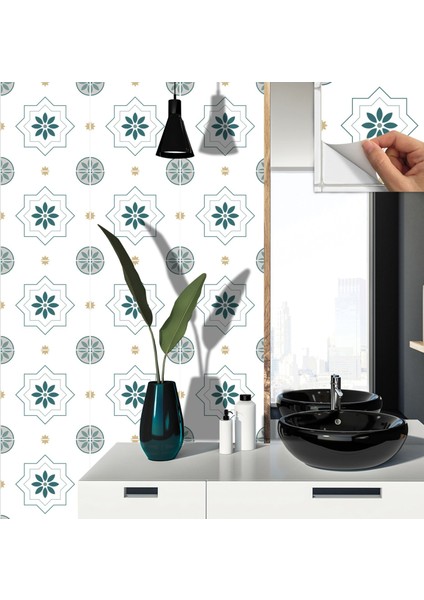 Kendinden Yapışkanlı Casablanca Desenli Pvc Karo 30X30 cm (33 Adet) 3m2 fırsatları