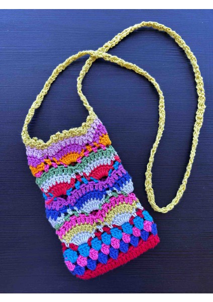 El Örgüsü Renkli Çanta – 11X18 cm | Askı Uzunluğu: 90 cm modelleri