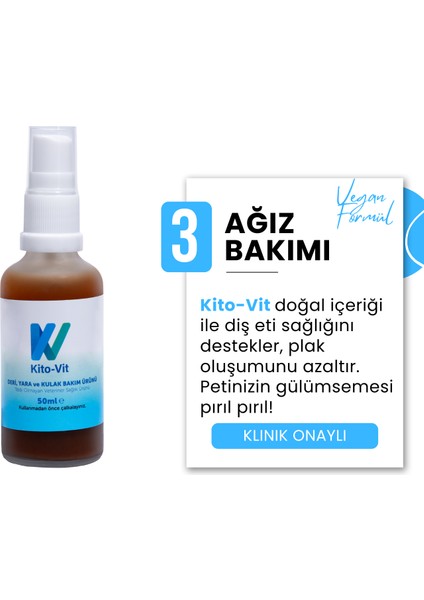 Kedi/köpek Deri, Kulak, Ağız, Yara ve Tüy Bakım Ürünü 50 ml fırsatları