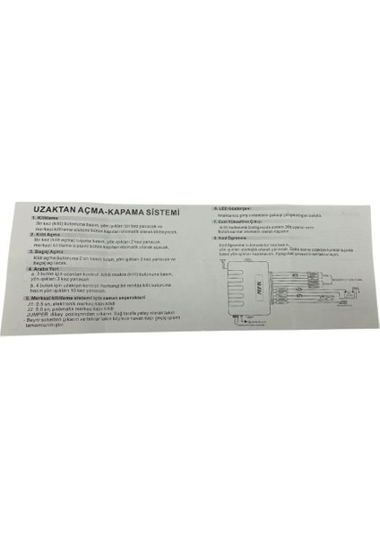 24V Uzaktan Kumanda (2 Tuşlu) modelleri