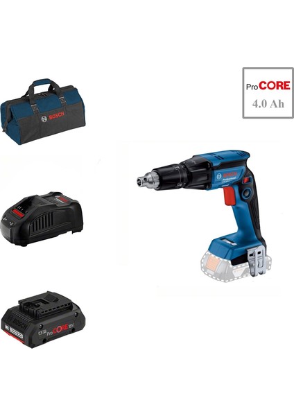 Gtb 185-LI 1x4 Ah Procore Akülü Alçıpan Vidalama Bez Çantalı
