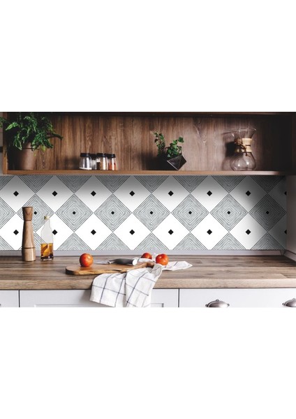 Kendinden Yapışkanlı Siyah Karo Desenli Pvc Karo 30X30 cm (56 Adet) 5m2 indirimleri