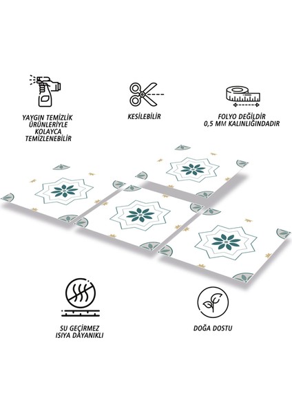 Kendinden Yapışkanlı Casablanca Desenli Pvc Karo 30X30 cm (56 Adet) 5m2 fiyatları