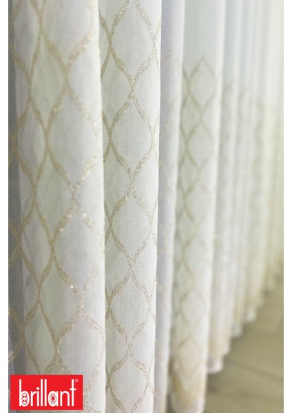 Gold Yaprak 1/2,5 Normal Pileli Ütü Istemez Kırışmaz 4 Sıra Işlemeli Tül Perde indirimleri