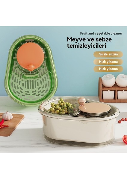 El Krankalı Ev Meyve ve Sebze Malzemeleri Yıkama Makinesi Mutfak Çok Fonksiyonlu Eser Drenaj Sebze Sepeti (Yurt Dışından) modelleri