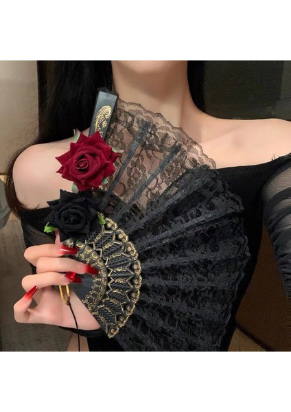 Muhteşem Retro Avrupa Gül Katlanır Fan (Yurt Dışından) fiyatları