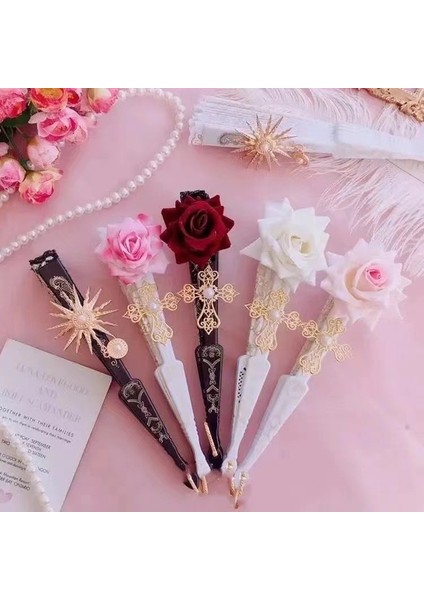 Muhteşem Retro Avrupa Gül Katlanır Fan (Yurt Dışından) indirimleri