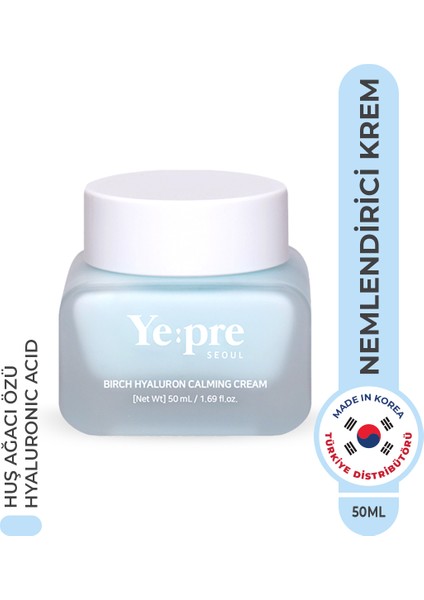 Birch Hyaluron Calming Cream Yoğun Nemlendirici Krem Huş Ağacı Hyaluronic Acid Kore 50ml