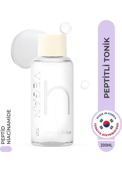 Glow 12GF Hyal Essence Toner Peptid Vegan Nemlendirici ve Yatıştırıcı Tonik Kore 200ml