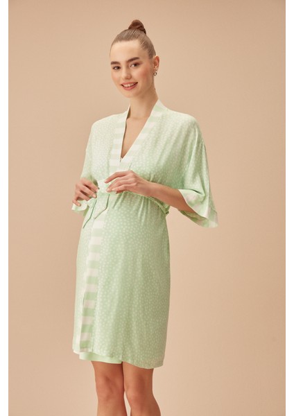 Pointy Lohusa Sabahık Kadın %100 Viskon Yumuşak Dokulu Desenli Rahat Kesim