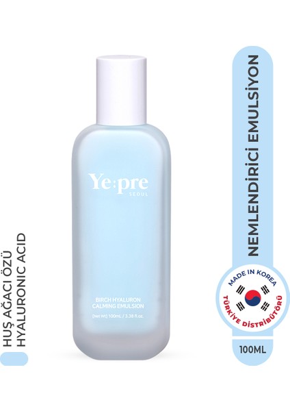 Birch Hyaluron Calming Emulsion Yoğun Nemlendirici Emülsiyon Huş Ağacı Hyaluronic Acid Kore 100ml