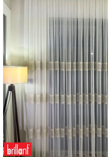 Gold Armür 1/3 Sık Pileli Ütü Istemez Kırışmaz 3 Sıra Işlemeli Armürlü Tül Perde fırsatları