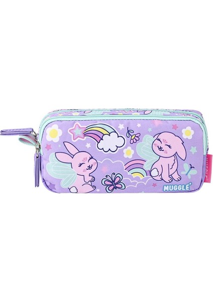 2 Bölmeli Fluffy Bunny Kalemlik Lila (MU-5791)