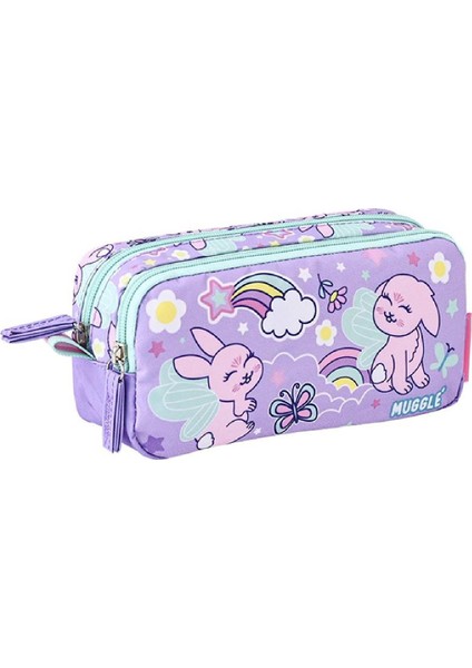 2 Bölmeli Fluffy Bunny Kalemlik Lila (MU-5791)