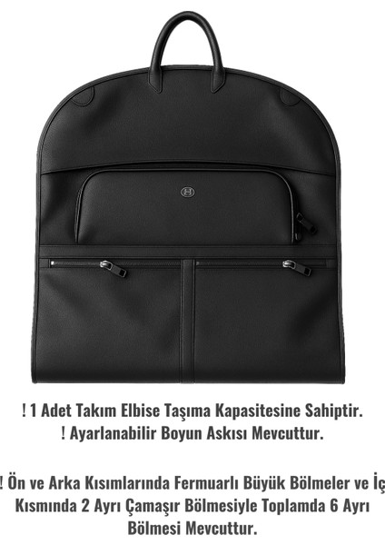 Takım Elbise Seyahat Çantası Deri Siyah fiyatları