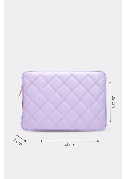 Kapitone Laptop Kılıfı 15.6 & 16 Inç Lila fırsatları