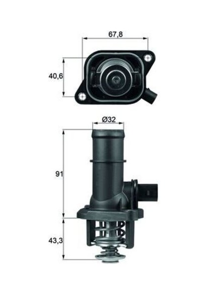 Mahle TI16105 -Knecht-Behr TI16105 Termostat 105 A3 Cordoba Ibiza Iıı Octavia Bora Golf Iv Polo 1.5 06A121114