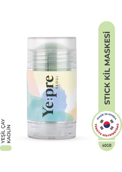 Green Tea Lifting Mud Stick Mask Nemlendirici, Gözenek ve Sebum Dengeleyici Kil Maskesi Kore 40g