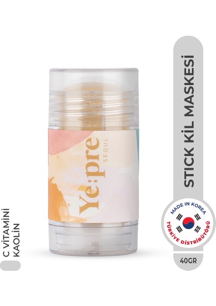 Vitamin C Pore Care Mud Stick Mask Gözenek Temizleyici Yatıştırıcı Kil Maskesi Kore 40g