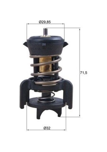 Mahle TX25194D -Knecht-Behr TX25194D Termostat Thermostat Insert 04L121113C